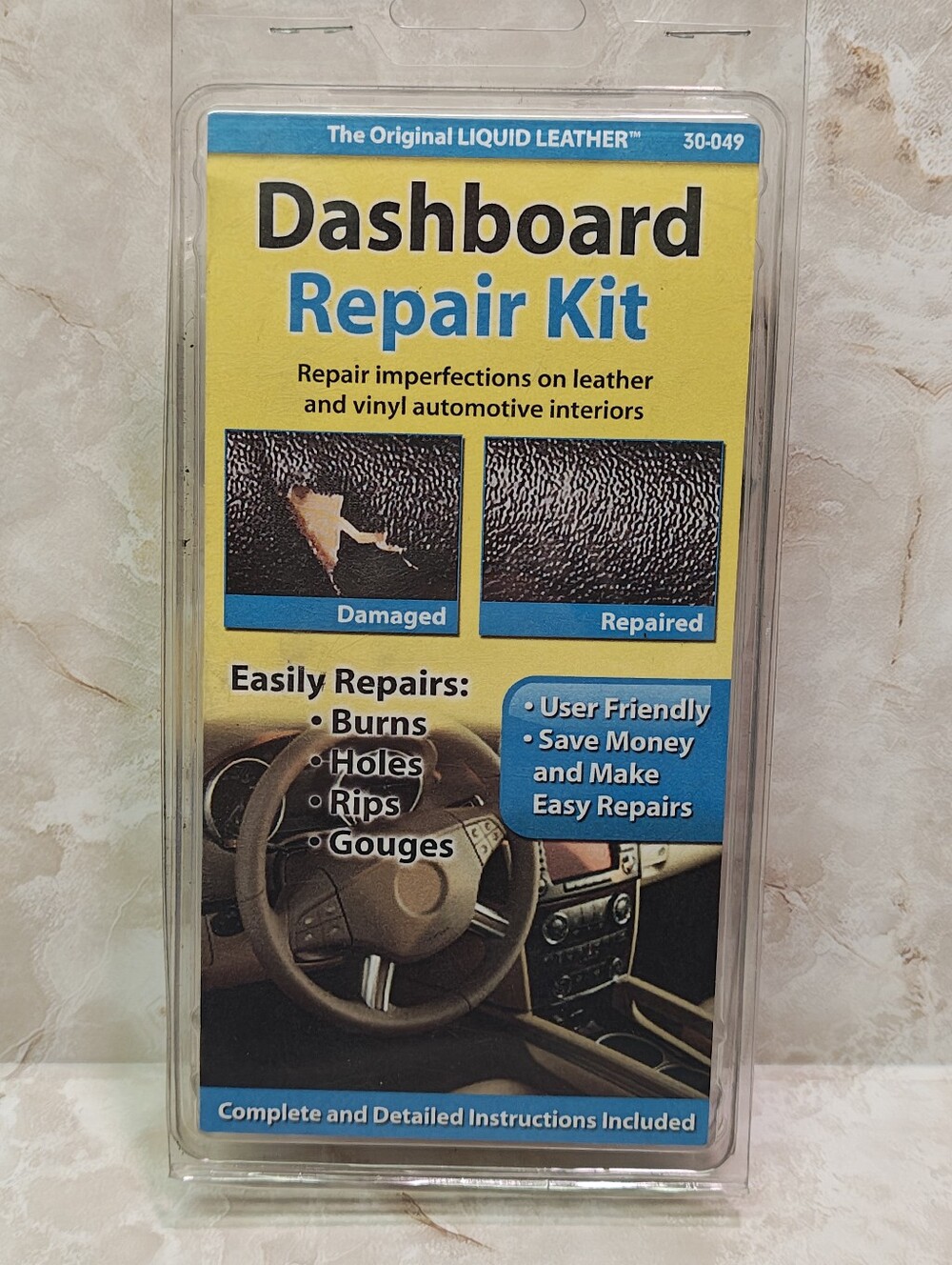 Liquid Leather Dashboard Repair Kit (30-049) - NIB - Includes mini heat iron